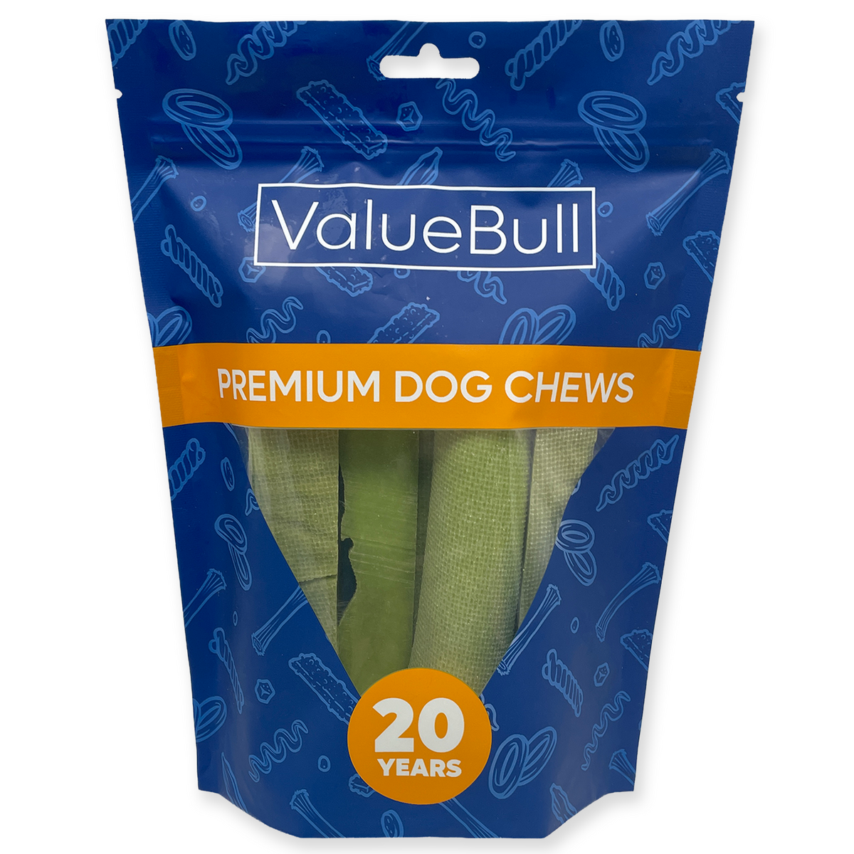ValueBull Himalayan Yak Cheese Dog Chews, Mint, Large, 5 Count