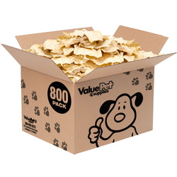 ValueBull USA Rawhide Chips, 800 Count Wholesale Pack - Natural - 800 Chips