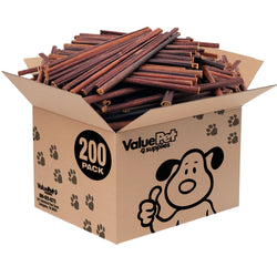ValueBull Collagen Sticks for Small Dogs, 12 Inch Thin Chews, Natural Dog Treats, 200 Count Bulk Pack - Thin - 200 Sticks