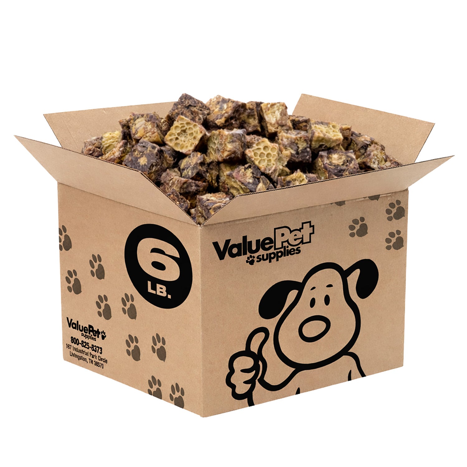 ValueBull Premium Beef Lung Cubes, 6 Pounds - 6