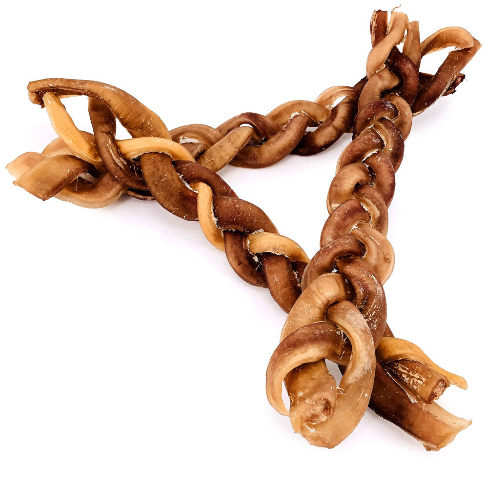 ValueBull Braided Bully Sticks for Large Dogs, Thick 12 Inch, 10 Count - Thick - 10 Braids