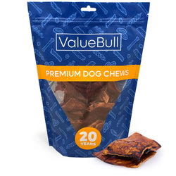 ValueBull USA Beef Rawhide Chips for Dogs, Beef, 25 Count