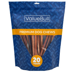 ValueBull Bully Sticks for Dogs, Medium 12 Inch, 25 Count - Medium - 25 Sticks