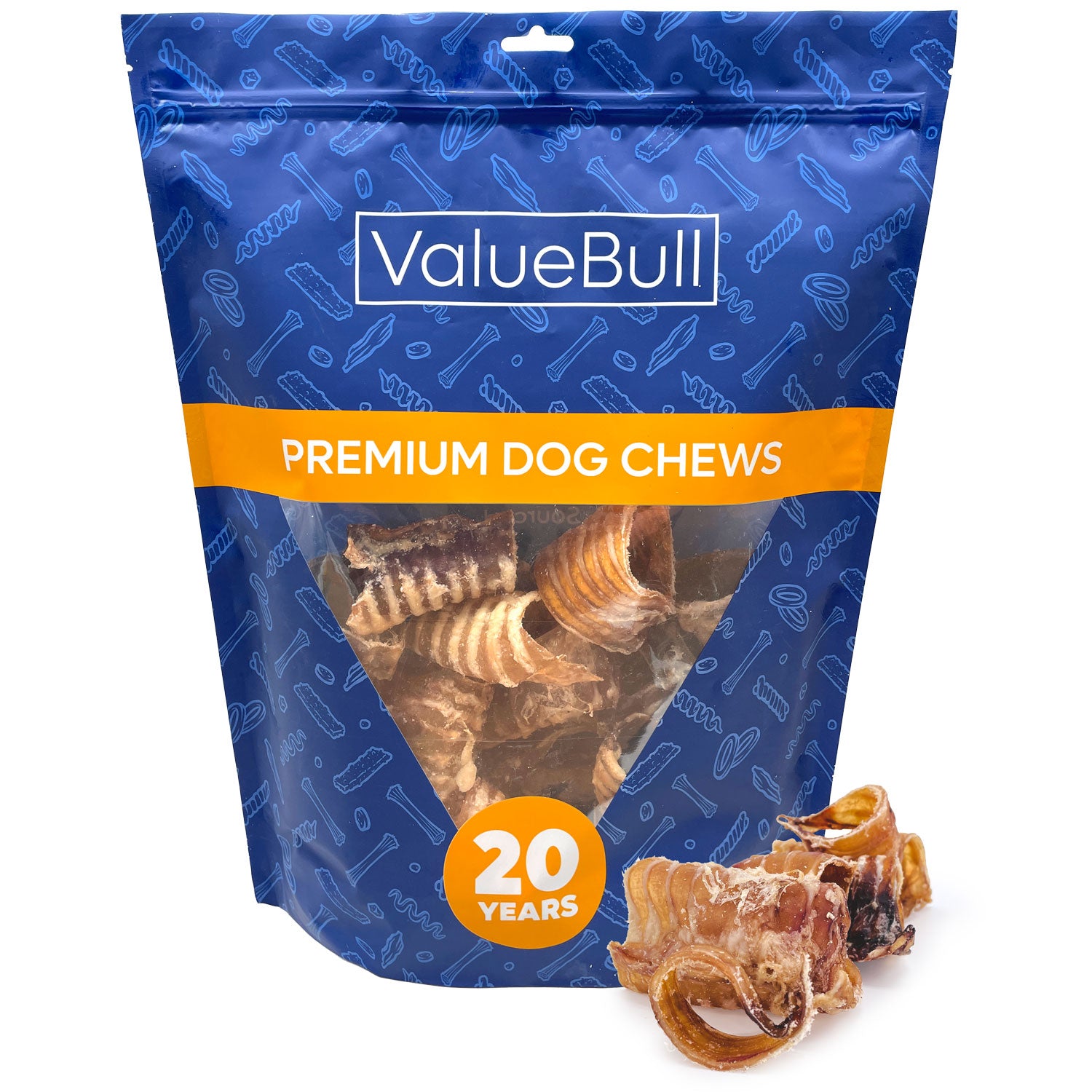 ValueBull Beef Trachea Bites, Premium, 1 Pound - Bites - 1 Pound