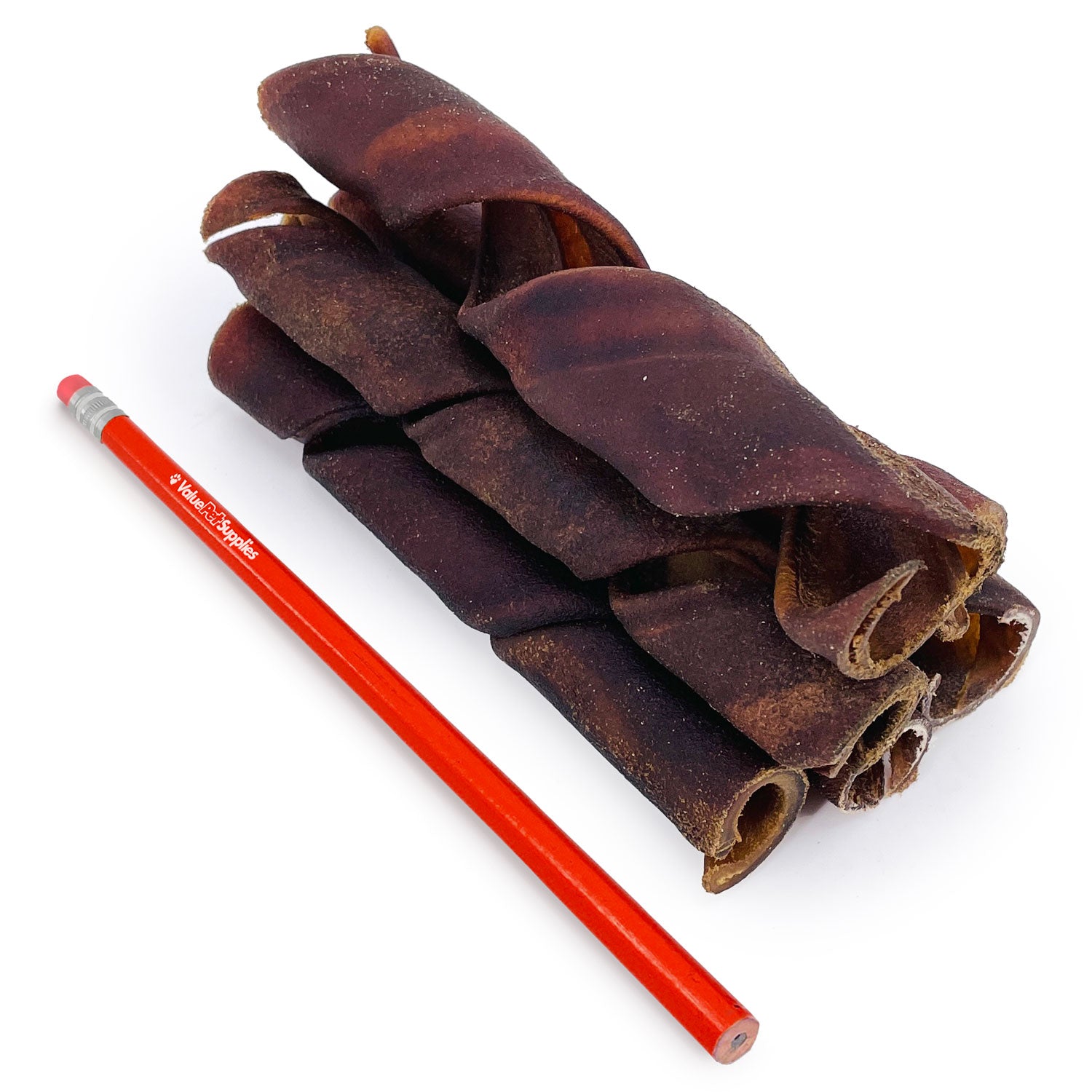 ValueBull USA Collagen Curly Spirals for Dogs, 5-6 Inch Thick Chews, Natural Dog Treats, 100 Count Bulk Pack - Thick - 100 Spirals