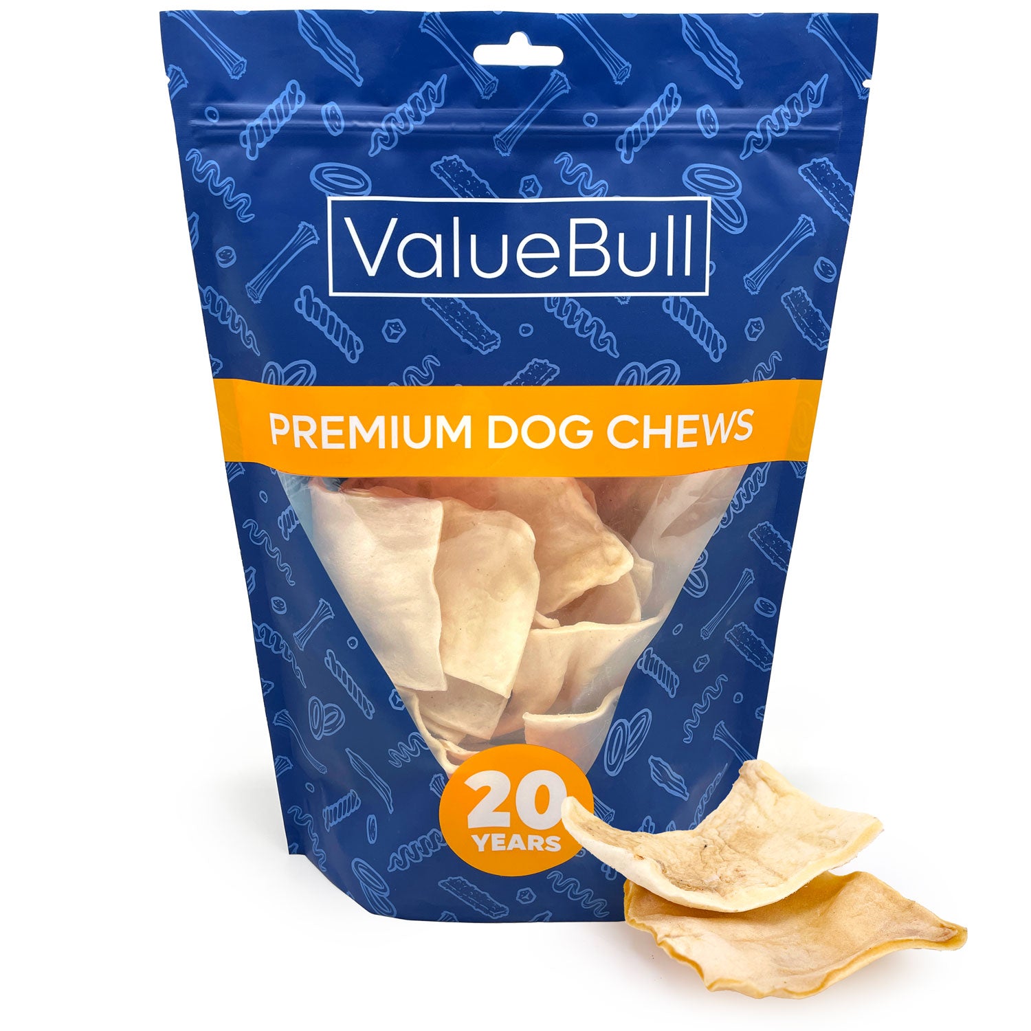 ValueBull USA Rawhide Chips, 25 Count - Natural - 25 Chips