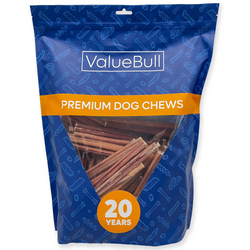 ValueBull Odor Free Bully Sticks for Small Dogs, Thin 6 Inch, 100 Count - 100