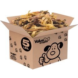 ValueBull Beef Tendons For Dogs, Varied Shapes, 5 Pounds Bulk Pack - Varied - 5 Pound