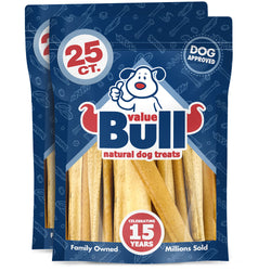 ValueBull USA Pig Skin Retriever Rolls, 4 Inch, Smoked, 50 Count - 50