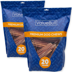 ValueBull Odor Free Bully Sticks for Small Dogs, Thin 6 Inch, 200 Count - 200