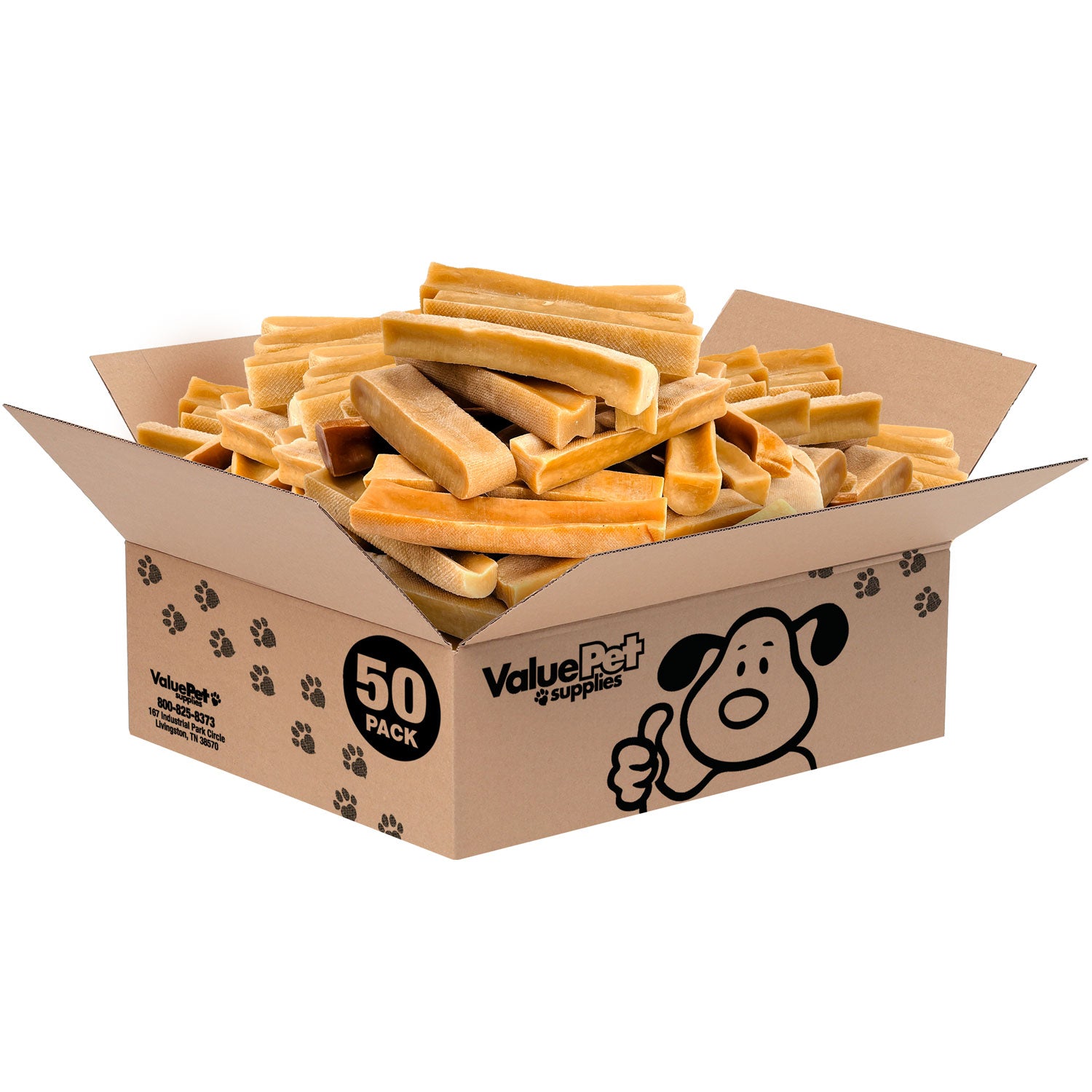 ValueBull Himalayan Yak Cheese Dog Chews, Large, 50 ct Wholesale Pack - Large - 50 Bars