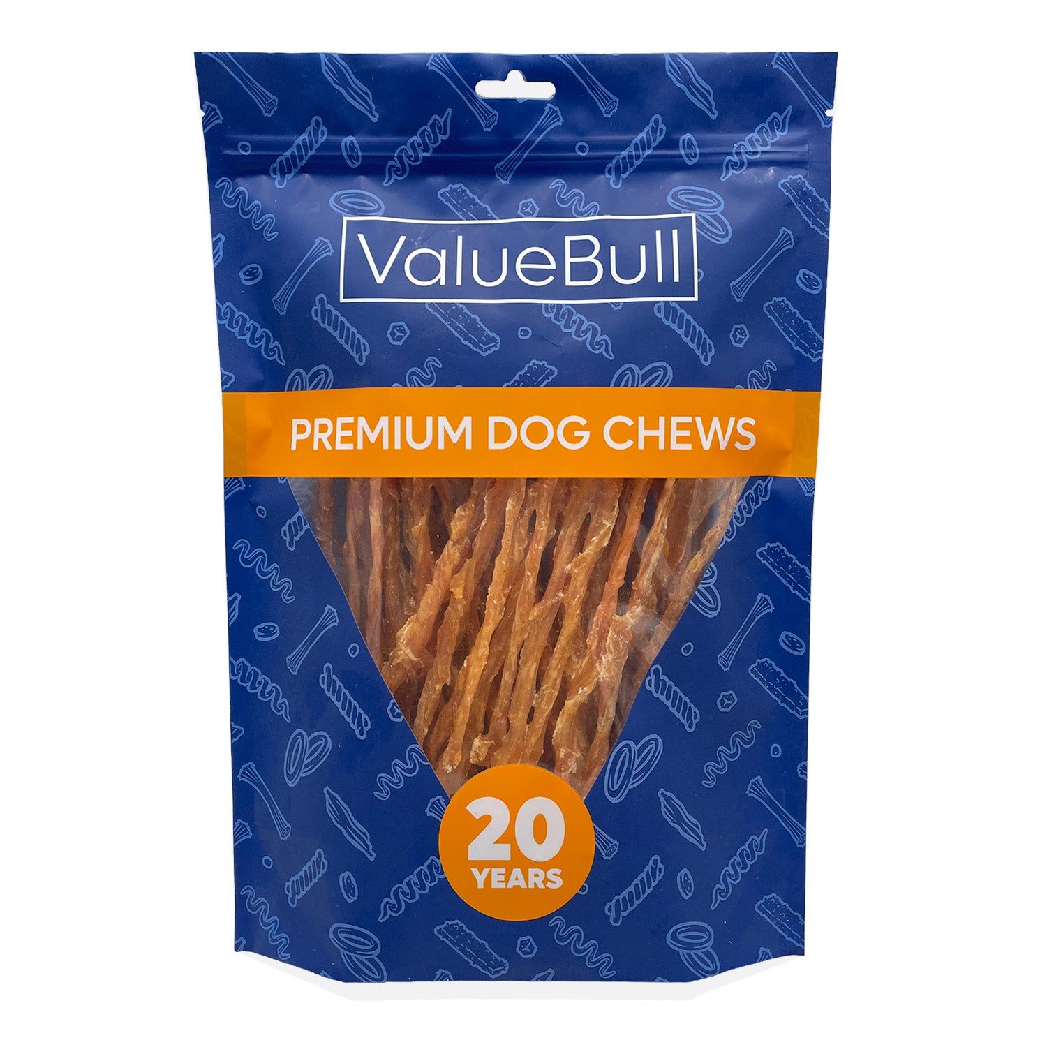 ValueBull USA Turkey Tendons Dog Treats, 5 Pounds - Tendons - 5 Pound