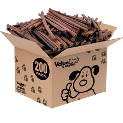 ValueBull Collagen Sticks for Dogs, 12 Inch Medium Chews, Natural Long-Lasting Dog Treats, 200 Count Wholesale Pack - Medium - 200 Sticks