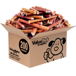 ValueBull Bully Sticks for Dogs, Medium 6 Inch, 200 Count Bulk Pack - Medium - 200 Sticks