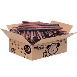 ValueBull Collagen Sticks for Small Dogs, 12 Inch Thin Chews, Natural Dog Treats, 50 Count Bulk Pack - Thin - 50 Sticks