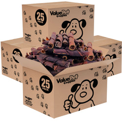 ValueBull USA Collagen Curly Spirals for Dogs, 5-6 Inch Thick Chews, Natural Dog Treats, 100 Count Bulk Pack - Thick - 100 Spirals