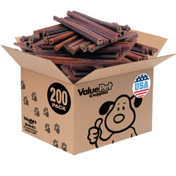 ValueBull USA Collagen Sticks for Dogs, 12 Inch Jumbo Chews, Natural Long-Lasting Dog Treats, 200 Count Bulk Pack - 1 Count (Pack of 200),Jumbo