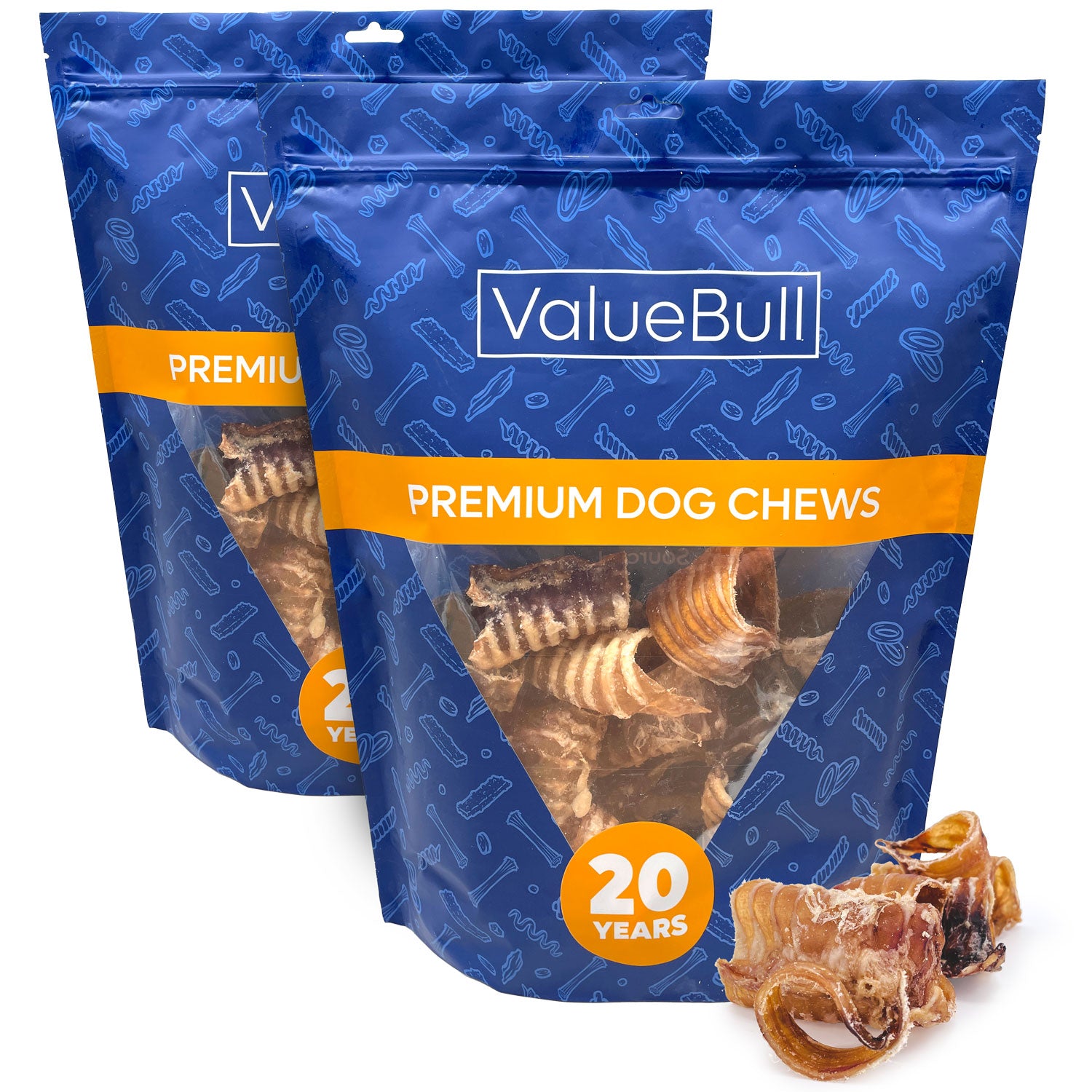 ValueBull Beef Trachea Bites, Premium, 2 Pounds - Bites - 2 Pound