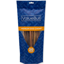 ValueBull Odor Free Bully Sticks for Small Dogs, Thin 12 Inch, 10 Count