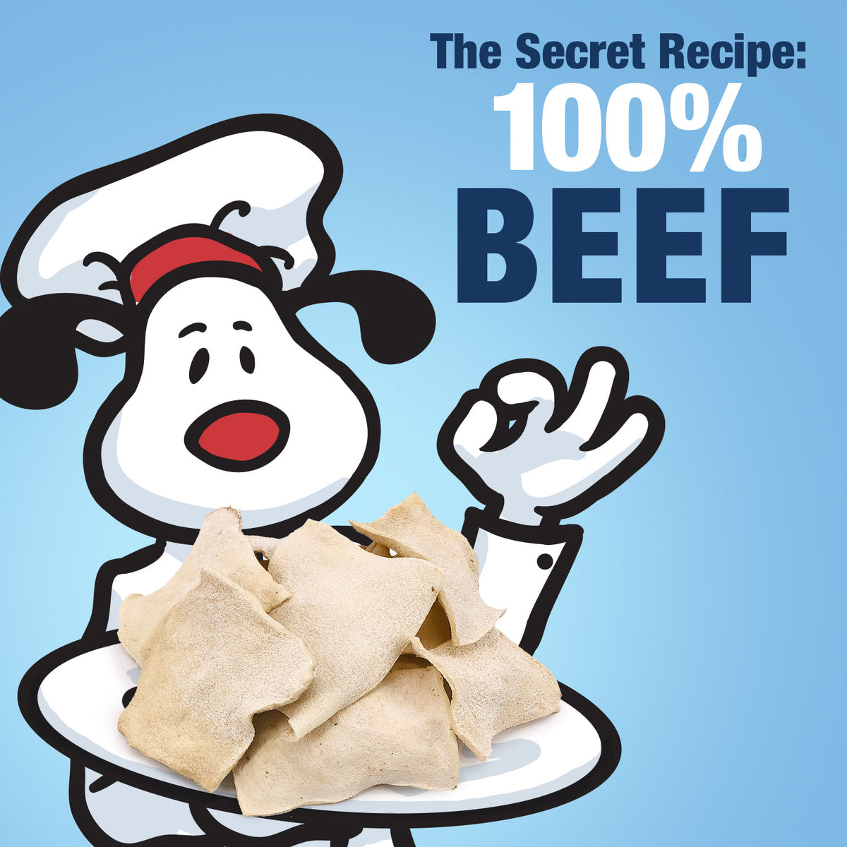 ValueBull USA Beef Rawhide Chips for Dogs, 100 Count Bulk Pack - Natural - 100 Chips