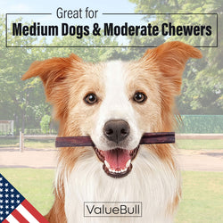 ValueBull USA Collagen Sticks for Dogs, 6 Inch Medium Chews, Natural Long-Lasting Dog Treats, 50 Count - Medium - 50 Sticks