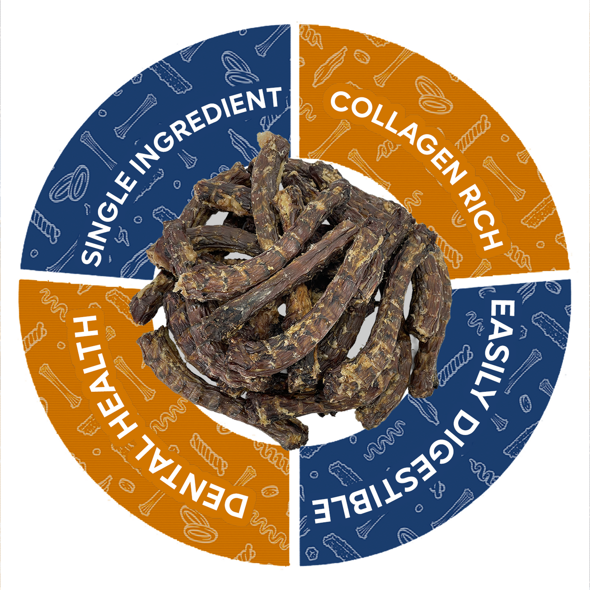 USA Dehydrated Duck Necks for Dogs, 200 Count Wholesale Pack