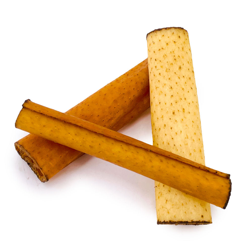 ValueBull USA Pig Skin Retriever Rolls, 4 Inch, Smoked, 100 Count Bulk Pack - 100