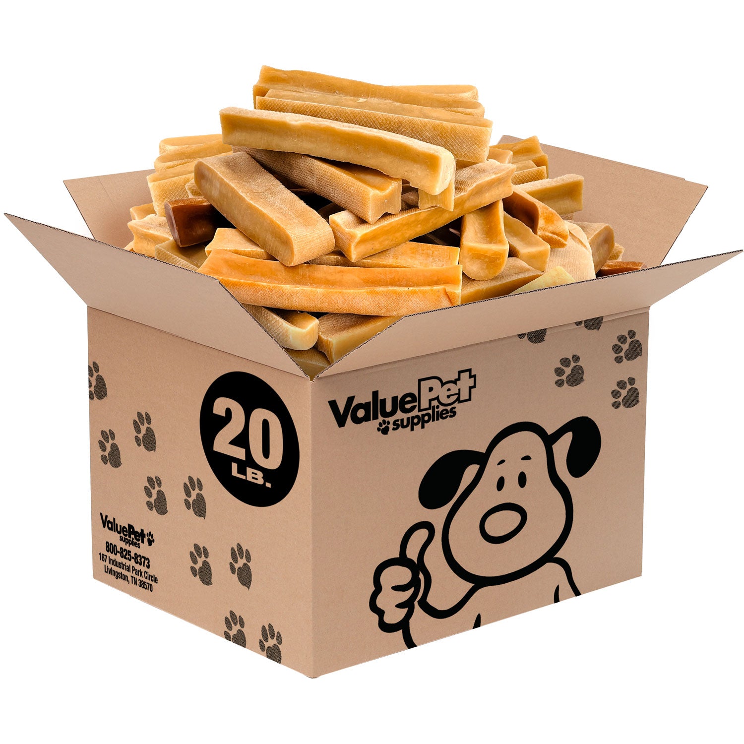 ValueBull Himalayan Yak Cheese Dog Chews, Large, 20 lb Bulk Pack - Large - 20 LB