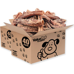 ValueBull Beef Trachea Tubes, Premium 10-12 Inch, 80 Count Bulk Pack