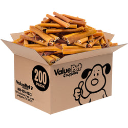 ValueBull Buffalo Collagen Sticks for Dogs, 6 Inch Thick Chews, Natural Long-Lasting Dog Treats, 200 Count Bulk Pack - Thick - 200 Sticks
