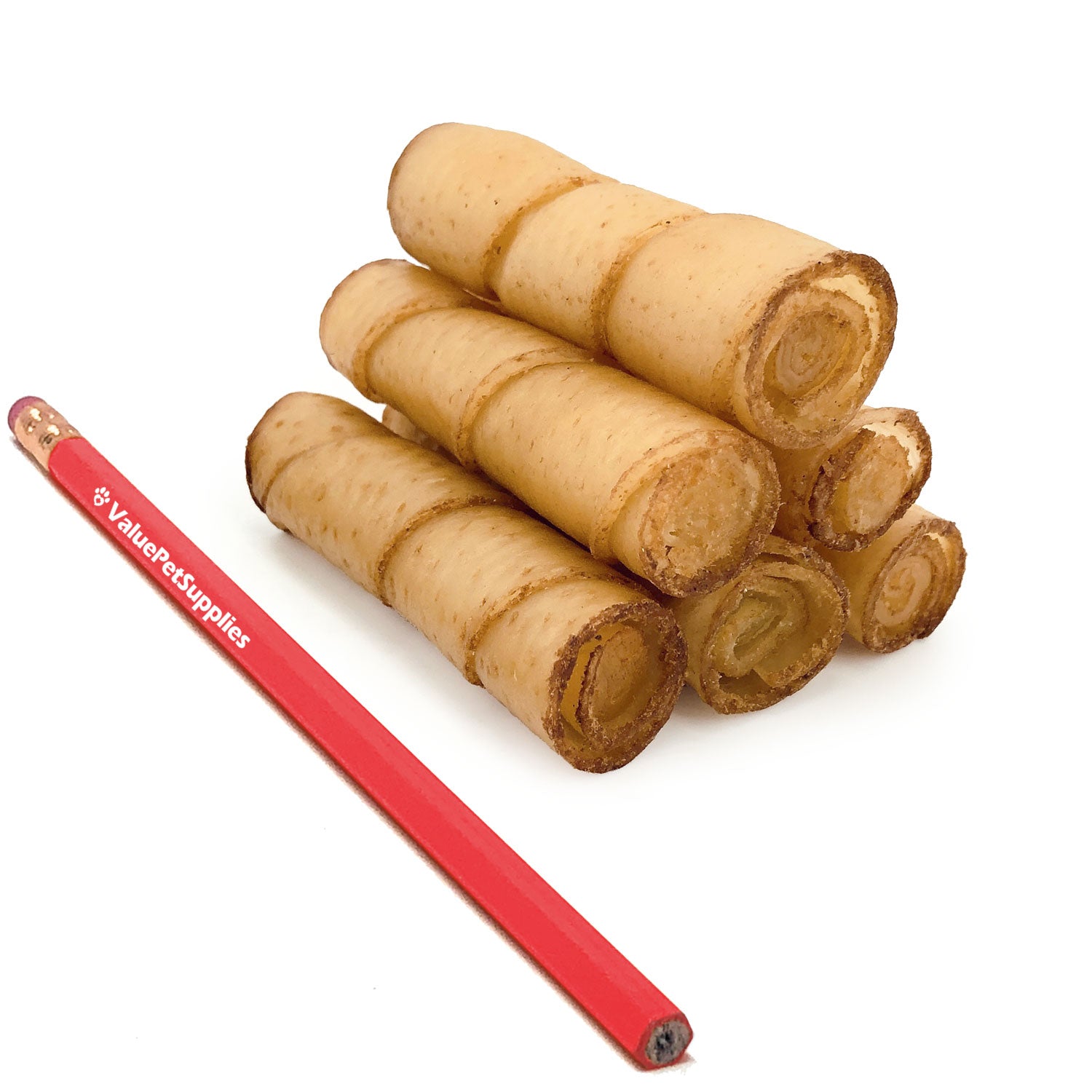 ValueBull USA Pig Skin Twist Rolls, 4-5 Inch, Smoked, 50 Count - Pork - 50 Twists