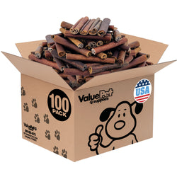 ValueBull USA Collagen Sticks for Dogs, 6 Inch Super Jumbo Chews, Natural Long-Lasting Dog Treats, 100 Count Bulk Pack - X-Jumbo - 100 Sticks