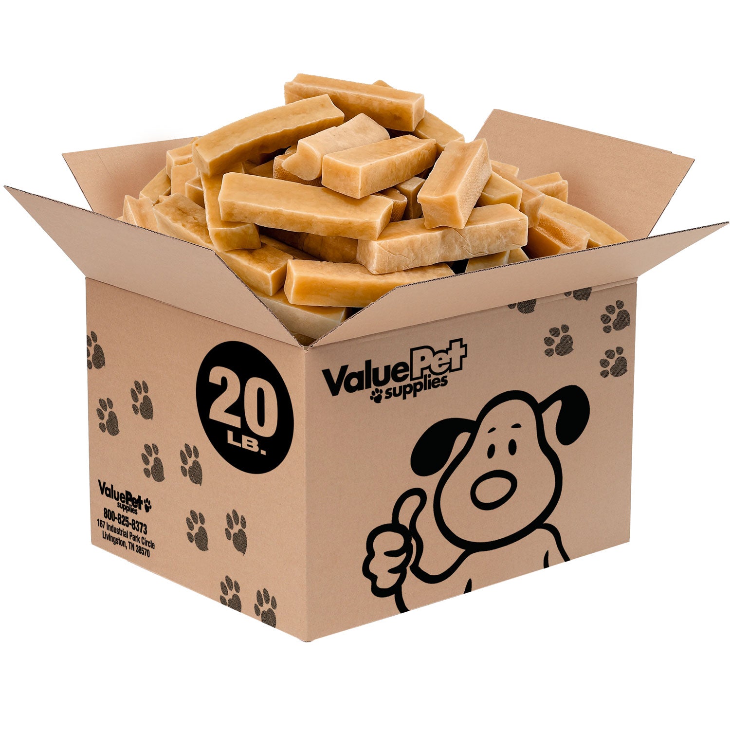 ValueBull Himalayan Yak Cheese Dog Chews, Small, 20 lb Bulk Pack - Small - 20 LB