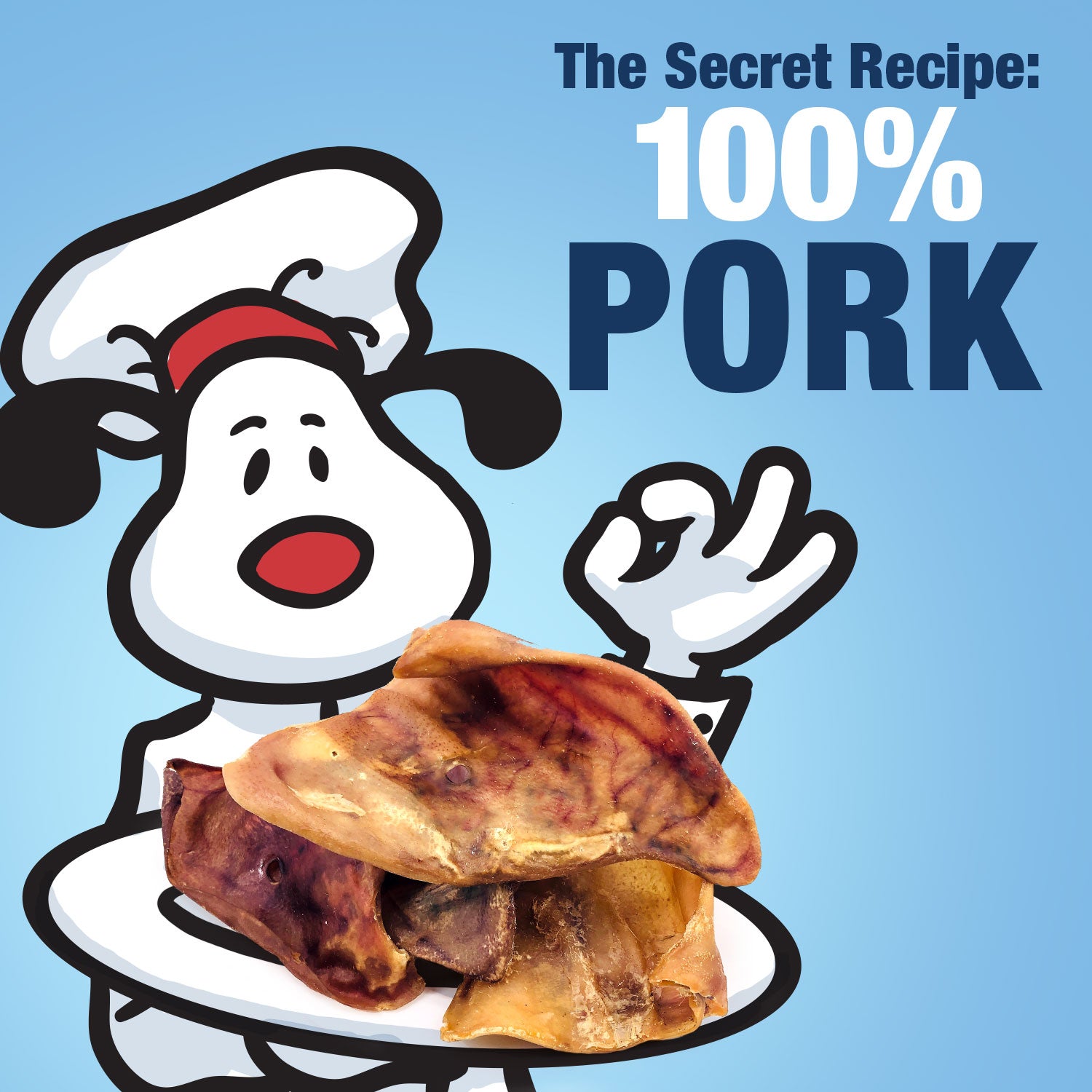 ValueBull Whole Pig Ears for Dogs, 100% Pork Chews, 50 Count Bulk Pack - Pork - 50 Ears