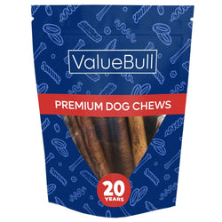 ValueBull Bully Sticks for Dogs, Super Jumbo 6 Inch, 10 Count - ValuePetSupplies