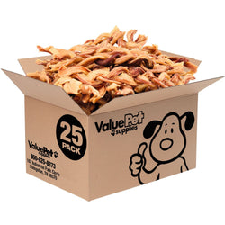 ValueBull Braided Bully Sticks, Thick 12 Inch, 25 Count BULK PACK - ValuePetSupplies