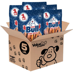 ValueBull Bully Sticks Dog Chews, 3 - 5 Inch, 5 Pounds - ValuePetSupplies