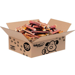 ValueBull Bully Sticks for Small Dogs, Thin 4 - 6 Inch, Varied Shapes, 100 Count BULK PACK - ValuePetSupplies