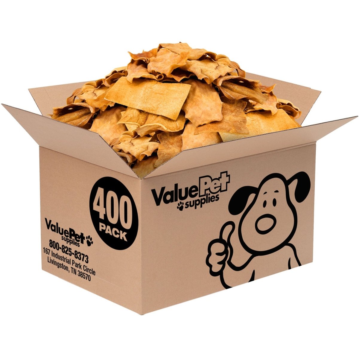 ValueBull USA Collagen Chips, Dog Chews, Natural Beef, Chicken Infused, 400 Count WHOLESALE PACK - ValuePetSupplies