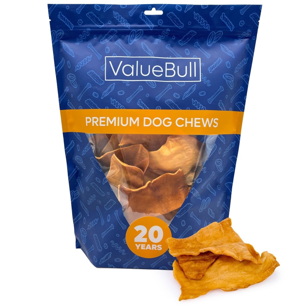 ValueBull USA Collagen Chips, Dog Chews, Natural Beef, Chicken Infused, 50 Count - ValuePetSupplies