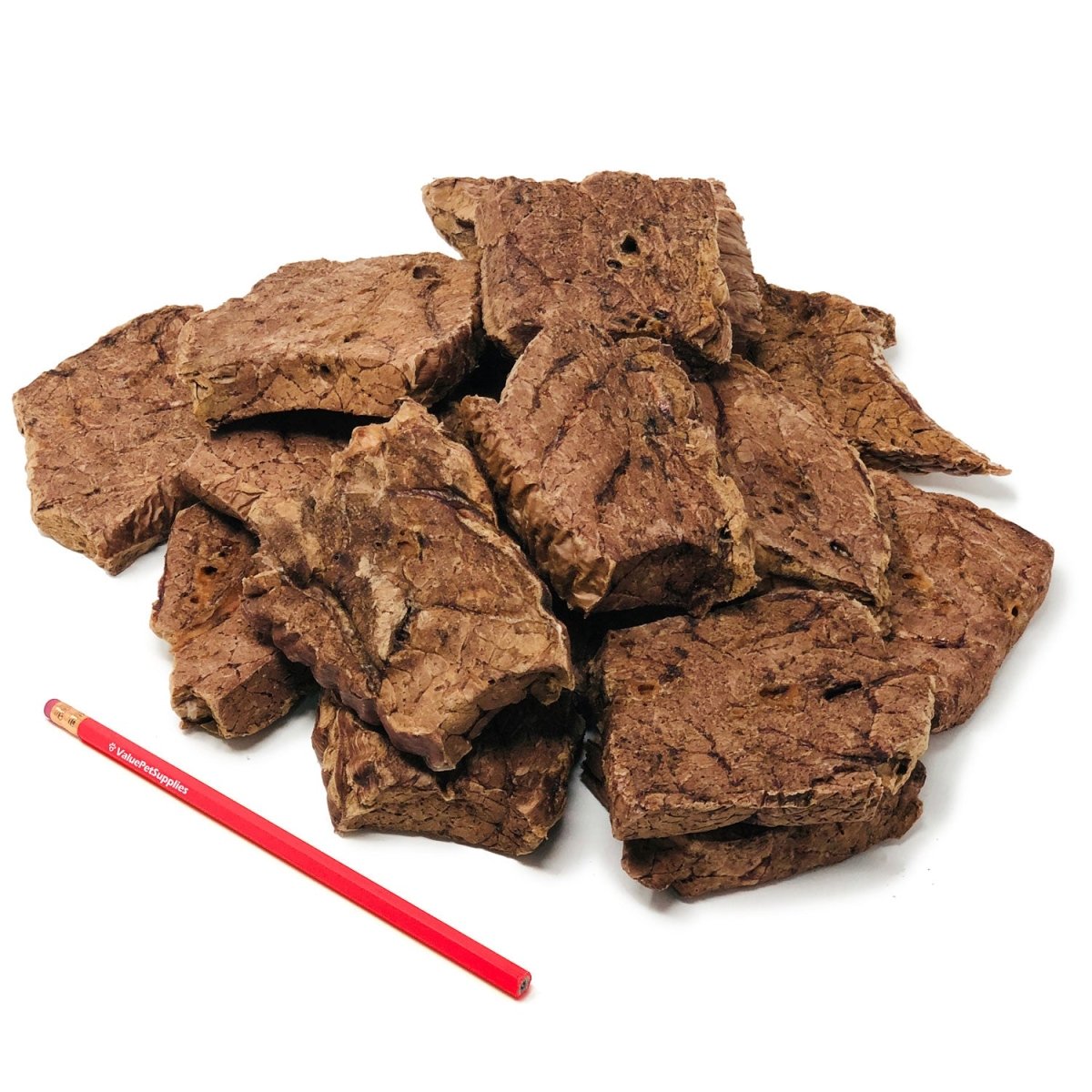 ValueBull USA Beef Lung Dog Chews, Sliced, 20 Pound Bulk Pack - ValuePetSupplies
