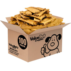 ValueBull USA Collagen Flats, Dog Chews, Natural Beef, Chicken Infused, 100 Count BULK PACK - ValuePetSupplies