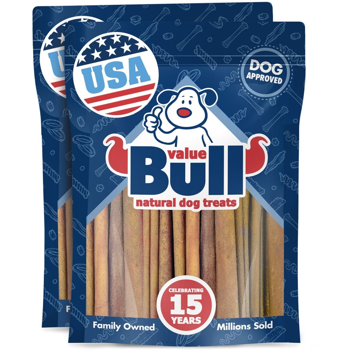 ValueBull USA Collagen Sticks for Dogs, 4 - 6 Inch Varied Chews, Natural Long - Lasting Dog Treats, 2 Pound - ValuePetSupplies