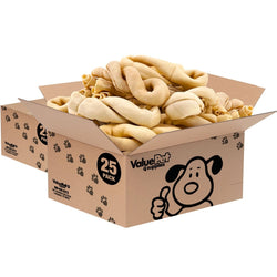 ValueBull USA Collagen Twists, Dog Chews, Natural Beef, 50 Count BULK PACK - ValuePetSupplies