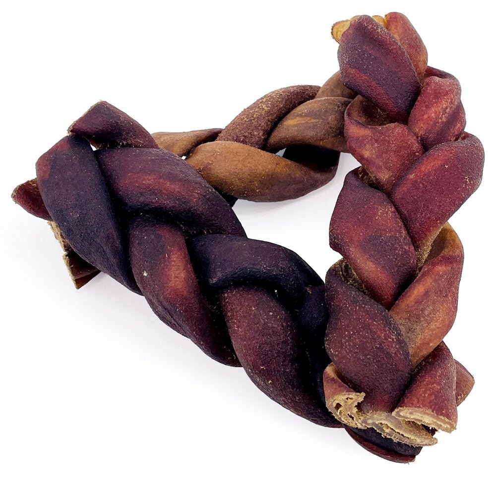 ValueBull USA Collagen Braid Beef Large Dog Chews, Jumbo 6 Inch 10 Count - Jumbo - 10 Braids