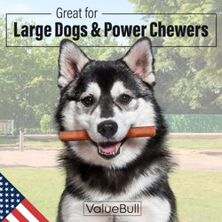 ValueBull USA Collagen Sticks for Dogs, 6 Inch Jumbo Chews, Natural Long-Lasting Dog Treats, 100 Count Bulk Pack - Jumbo - 100 Sticks