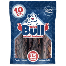 ValueBull USA Collagen Braids, Medium 5 - 6 Inch, 10 Count - ValuePetSupplies