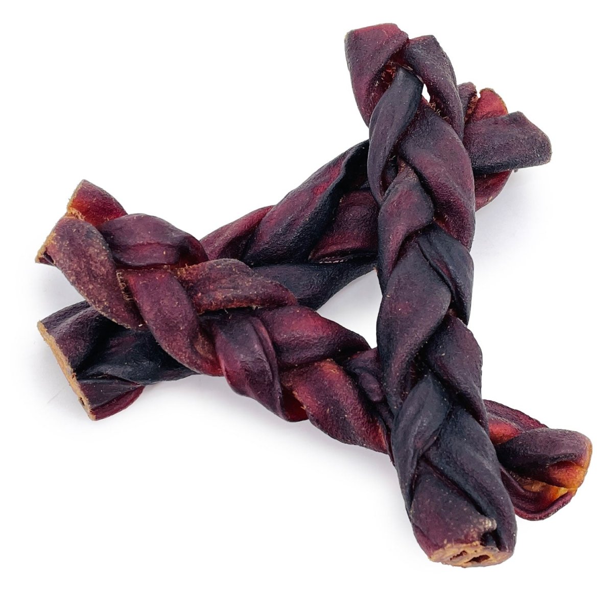 ValueBull USA Collagen Braid Beef Large Dog Chews, Thick 6 Inch 100 Count - Thick - 100 Braids