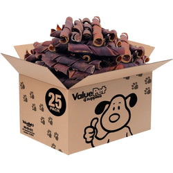 ValueBull USA Collagen Sticks for Dogs, Smoked, Thick Spirals 5 - 6 Inch, 25 Count BULK PACK - ValuePetSupplies
