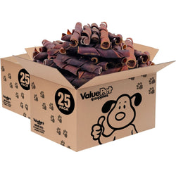 ValueBull USA Collagen Sticks for Dogs, Smoked, Thick Spirals 5 - 6 Inch, 50 Count BULK PACK - ValuePetSupplies